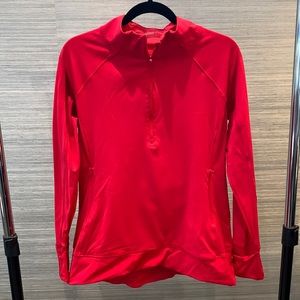 Athleta Ranier Half Zip, Size XL, Color: Red